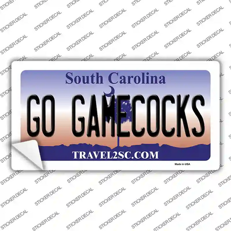 Go Gamecocks SC Novelty Sticker Decal