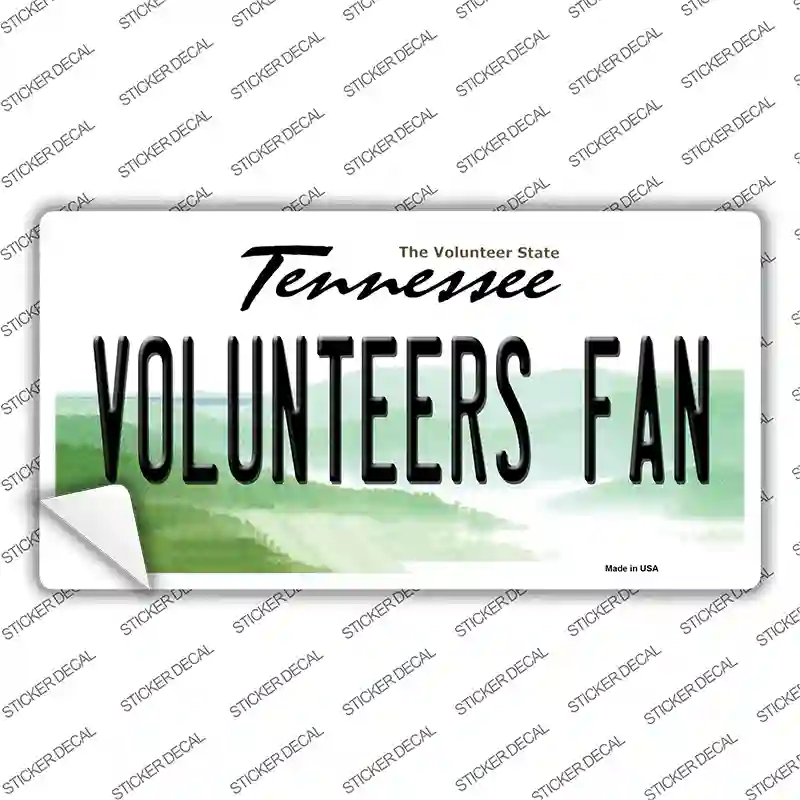 Volunteers Fan TN Novelty Sticker Decal