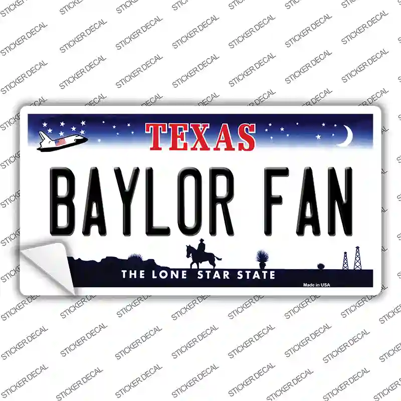 Baylor Fan TX Novelty Sticker Decal