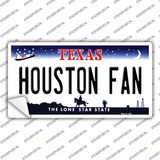 Houston Fan TX Novelty Sticker Decal