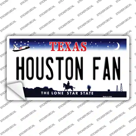 Houston Fan TX Novelty Sticker Decal