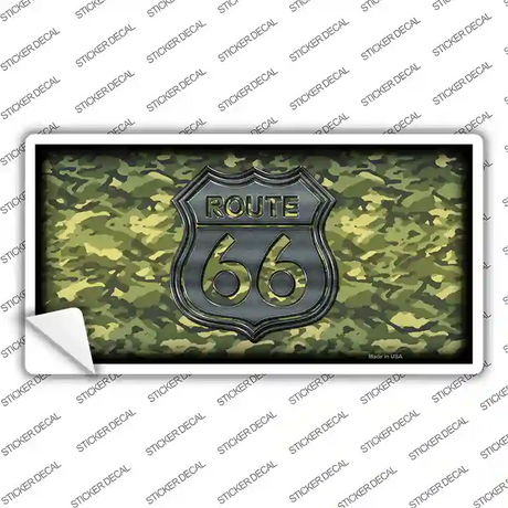 Route 66 Camouflage Novelty Sticker Decal