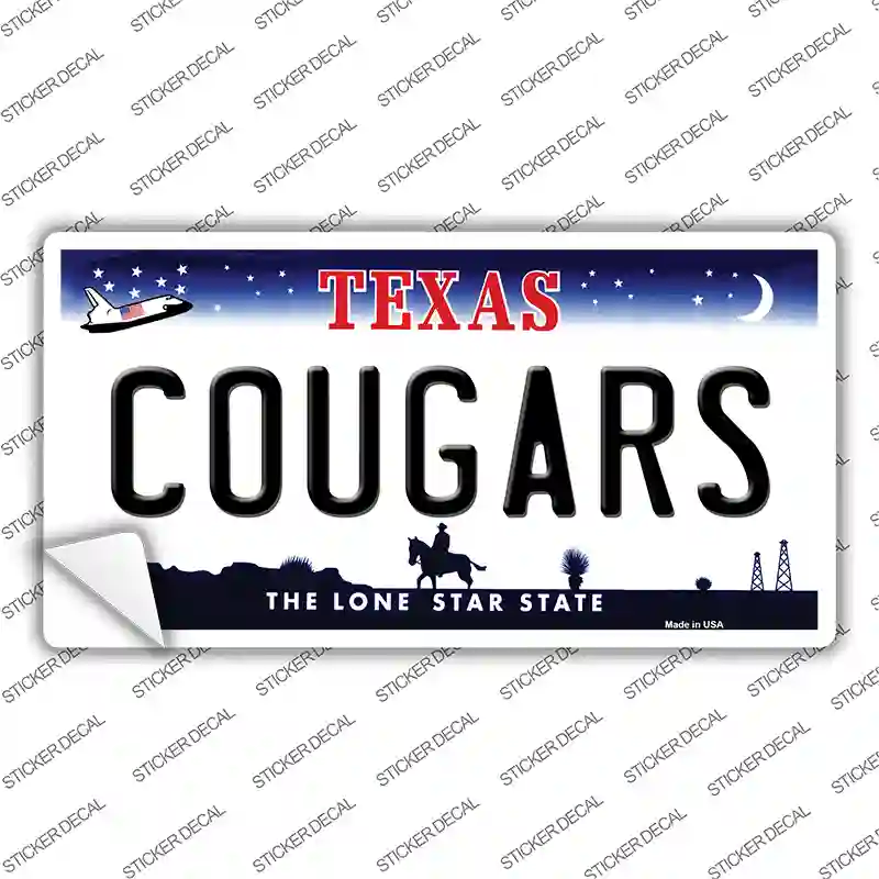Cougars TX Novelty Sticker Decal