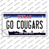 Go Cougars TX Novelty Sticker Decal