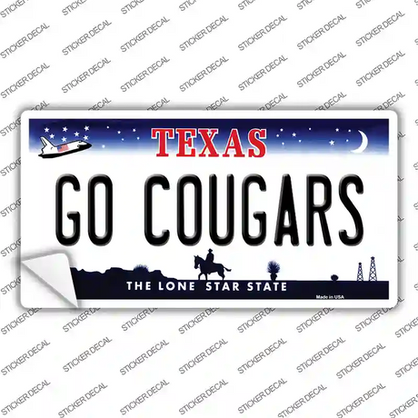 Go Cougars TX Novelty Sticker Decal