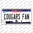 Cougars Fan TX Novelty Sticker Decal