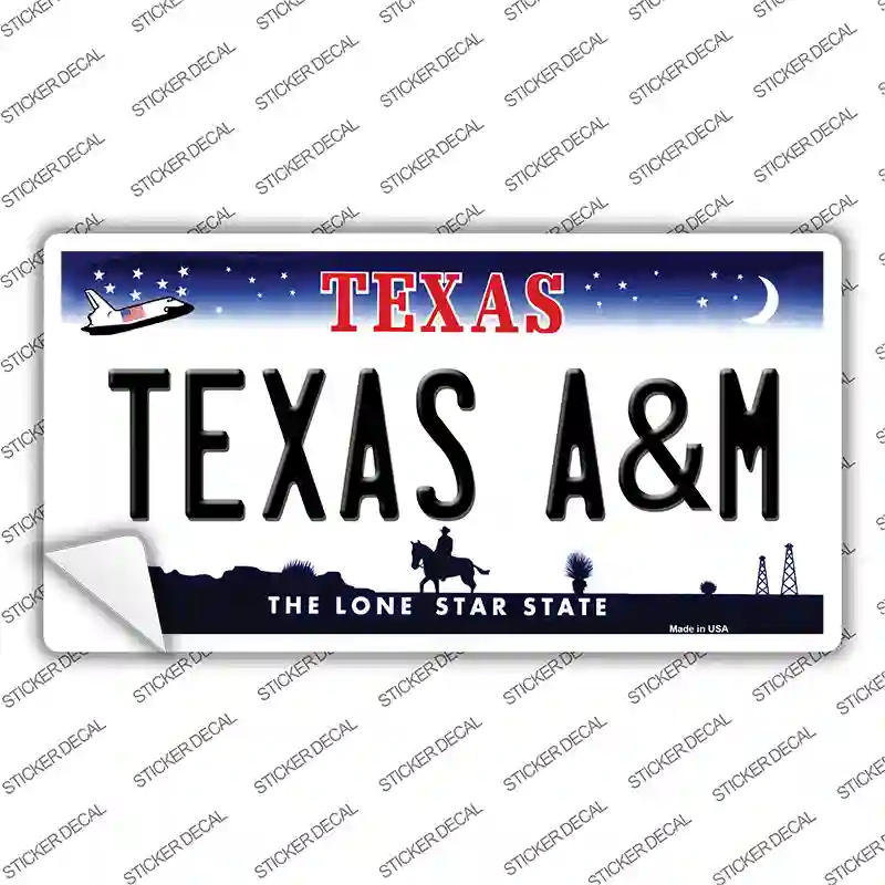 Texas A&M TX Novelty Sticker Decal