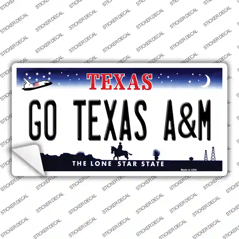 Go Texas A&M TX Novelty Sticker Decal
