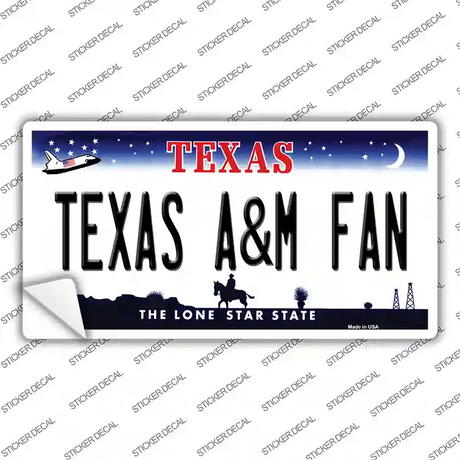 Texas A&M Fan TX Novelty Sticker Decal