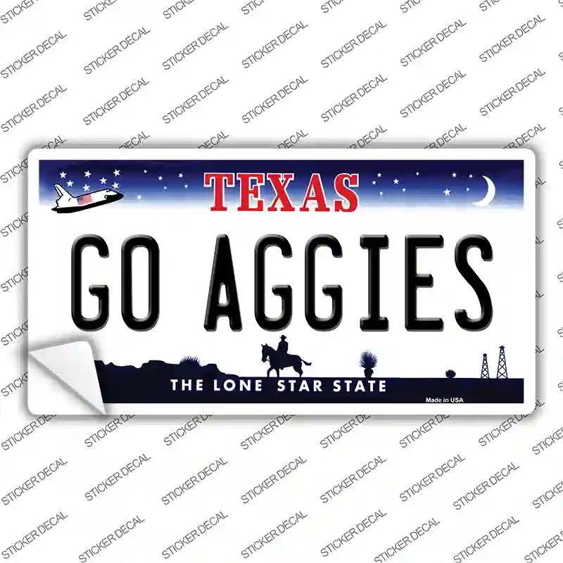 Go Aggies Texas TX Novelty Sticker Decal
