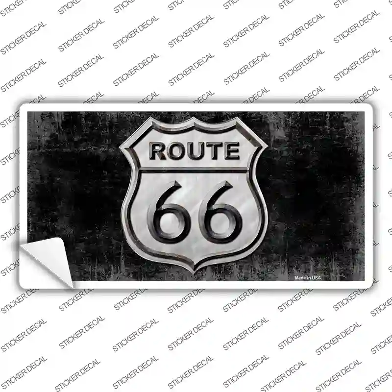 Route 66 Black & White Novelty Sticker Decal