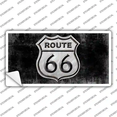 Route 66 Black & White Novelty Sticker Decal