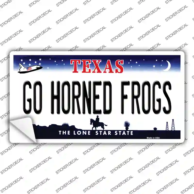 Go Horned Frogs TX Novelty Sticker Decal