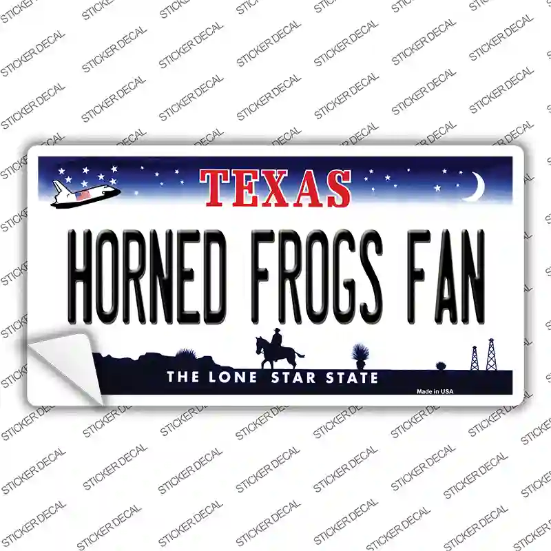 Horned Frogs Fan TX Novelty Sticker Decal