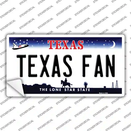 Texas Fan TX Novelty Sticker Decal
