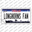 Longhorns Fan TX Novelty Sticker Decal