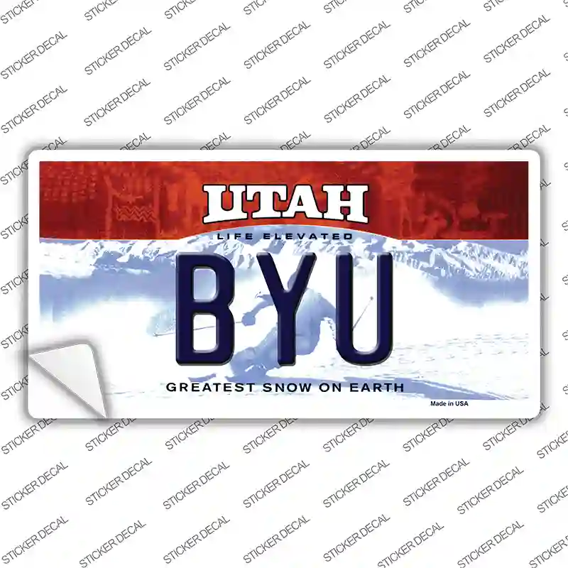 BYU UT Novelty Sticker Decal