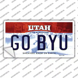 Go BYU UT Novelty Sticker Decal