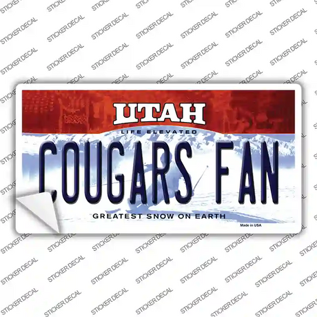 Cougars Fan UT Novelty Sticker Decal