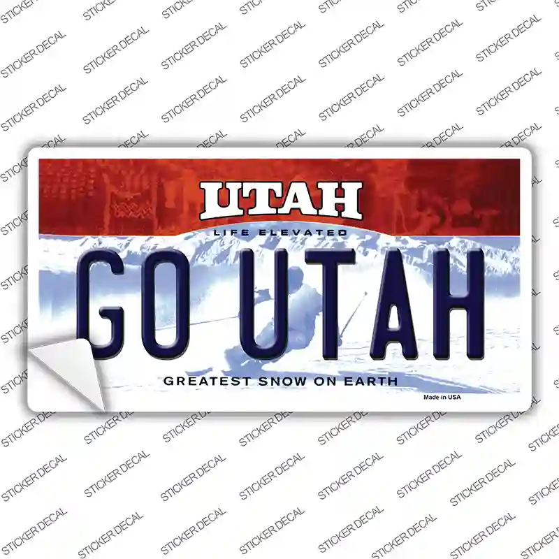Go Utah UT Novelty Sticker Decal