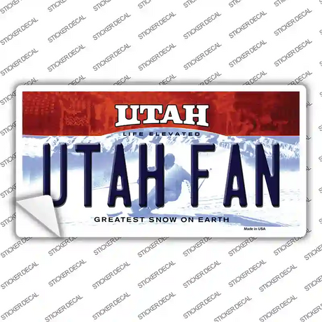 Utah Fan UT Novelty Sticker Decal