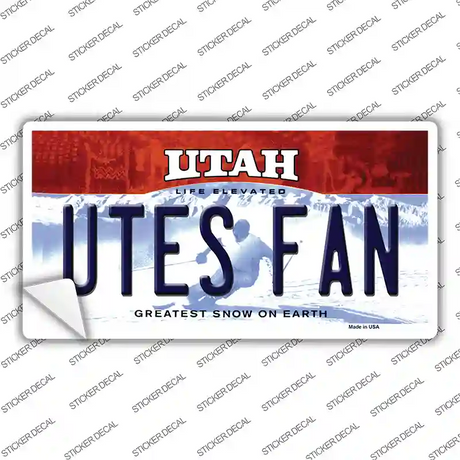 Utes Fan UT Novelty Sticker Decal
