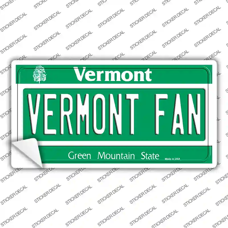Vermont Fan VT Novelty Sticker Decal