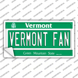 Vermont Fan VT Novelty Sticker Decal