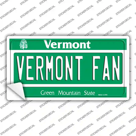 Vermont Fan VT Novelty Sticker Decal