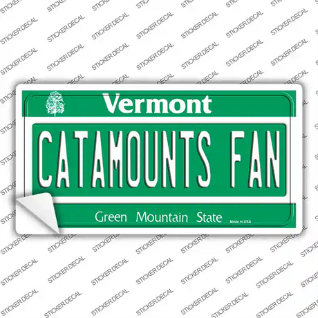 Catamounts Fan VT Novelty Sticker Decal