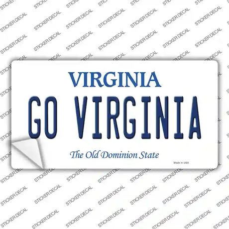 Go Virginia VA Novelty Sticker Decal