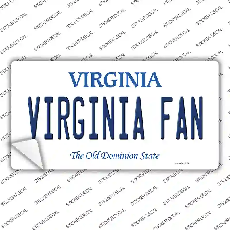 Virginia Fan VA Novelty Sticker Decal