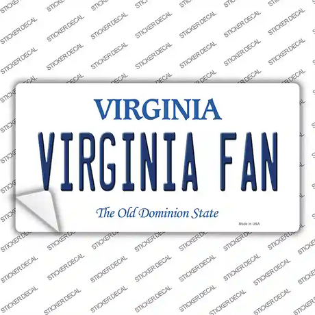 Virginia Fan VA Novelty Sticker Decal