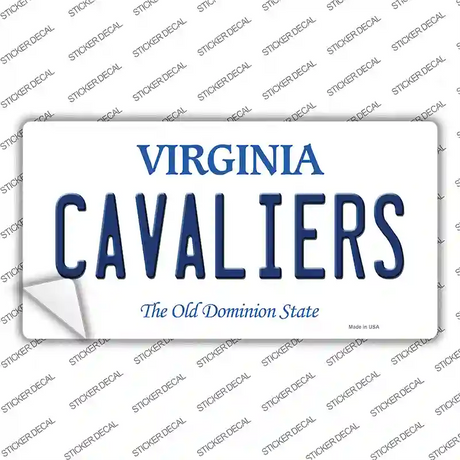 Cavaliers VA Novelty Sticker Decal