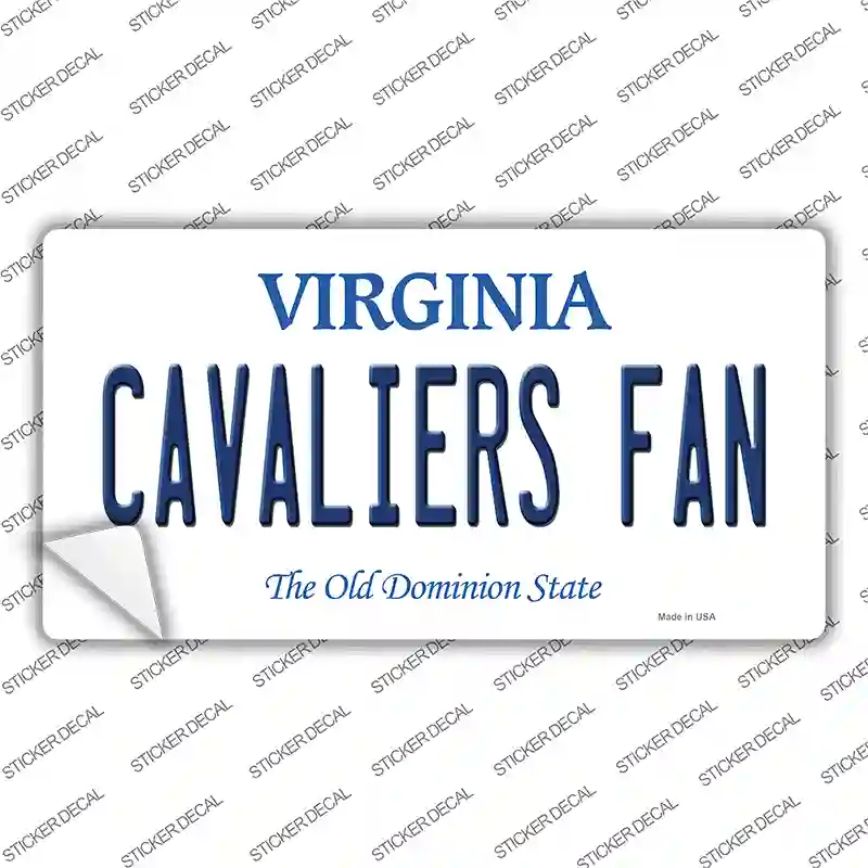 Cavaliers Fan VA Novelty Sticker Decal