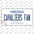 Cavaliers Fan VA Novelty Sticker Decal