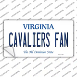 Cavaliers Fan VA Novelty Sticker Decal