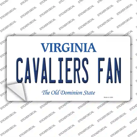 Cavaliers Fan VA Novelty Sticker Decal