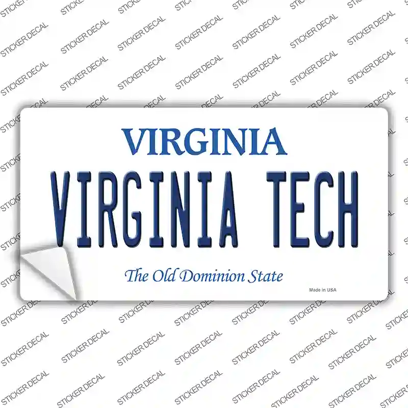 Virginia Tech VA Novelty Sticker Decal