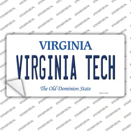 Virginia Tech VA Novelty Sticker Decal