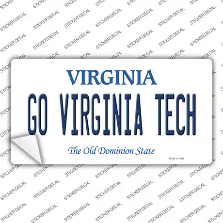 Go Virginia Tech VA Novelty Sticker Decal