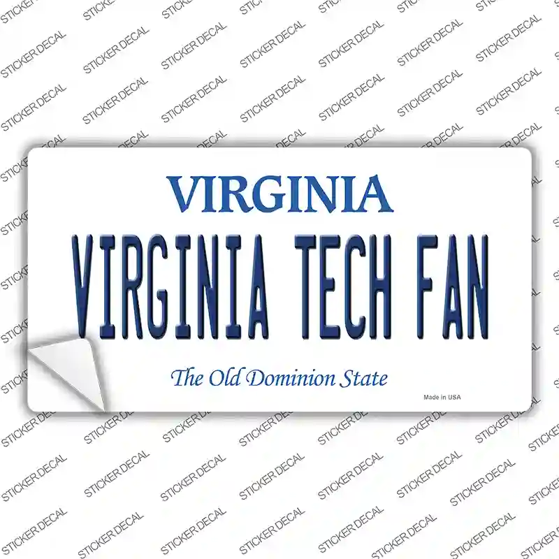 Virginia Tech Fan VA Novelty Sticker Decal