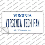 Virginia Tech Fan VA Novelty Sticker Decal