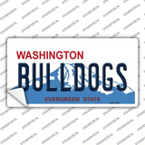 Bulldogs Washington State WA Novelty Sticker Decal