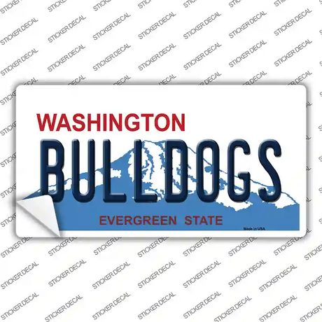 Bulldogs Washington State WA Novelty Sticker Decal