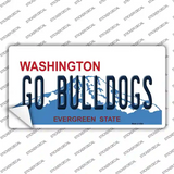 Washington Plate Go Bulldogs WA Novelty Sticker Decal