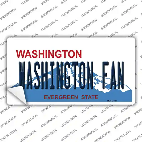 Washington Fan WA Novelty Sticker Decal