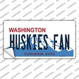Huskies Fan WA Novelty Sticker Decal