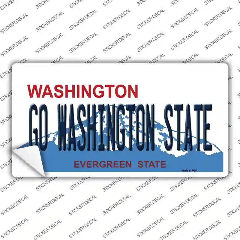 Go Washington State Novelty Sticker Decal