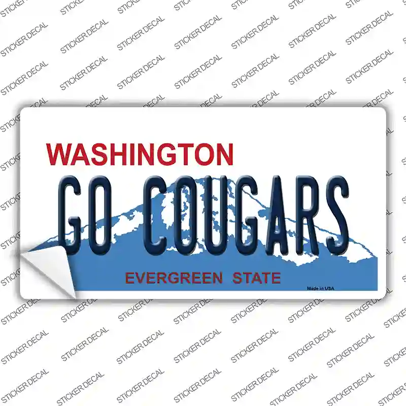 Go Cougars Washington Novelty Sticker Decal